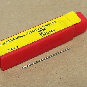 Lot of 10x Dormer A100 60 Gauge HSS Straight Shank Jobber Drill