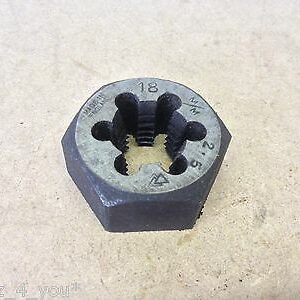 Triangle Brand M18 x 2.50 Metric 1.48" Across Flats Die Nut In Wax (v)