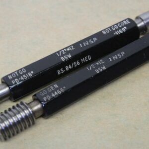 Horstmann 1/2" x 12 BSW GO NOGO & Core Screw Thread Plug Guage ME1117