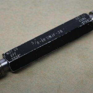 Matrix 5/8" x 18 UNJF 3B NO GO & Core Screw Thread Plug Gauge ME1143