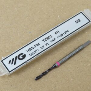 YG1 M2 x 0.4mm Powder Metal Spiral Flute TiAlN Coated Machine Taps for Titanium