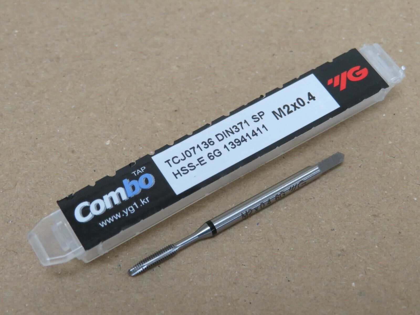 YG1 M2 x 0.4 HSS 5% Cobalt Spiral Point Universal Machine Tap (6G Tolerance)