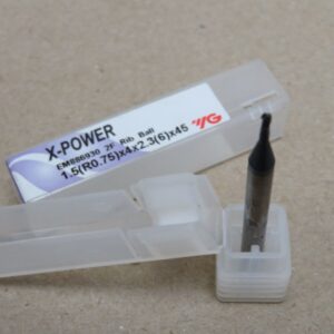 YG1 X-POWER 1.5mm Carbide 2 Flute Ball Nose Long Neck Slot Drill MC1150