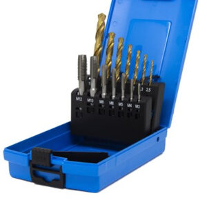 PRESTO M3-M12 HSS ELITE+ TiN DRILL & ISO 529 SHORT MACHINE TAP SET