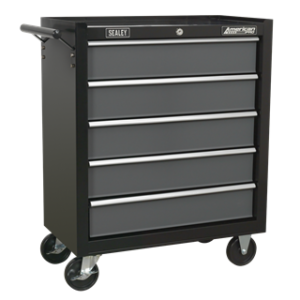 American PRO® Rollcab 5 Drawer - Black/Grey