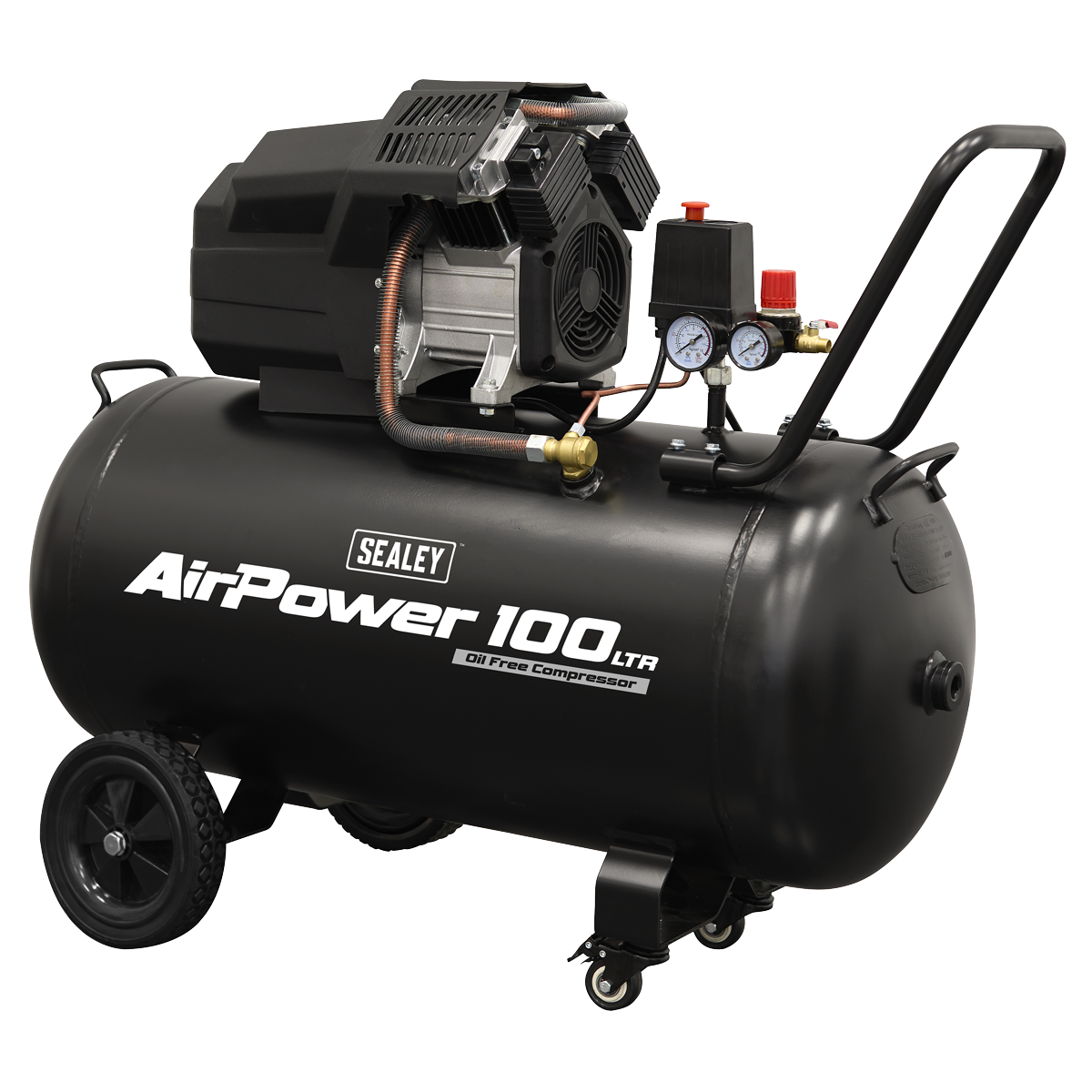 Air Compressor 100L V-Twin Oil Free Direct Drive 3hp